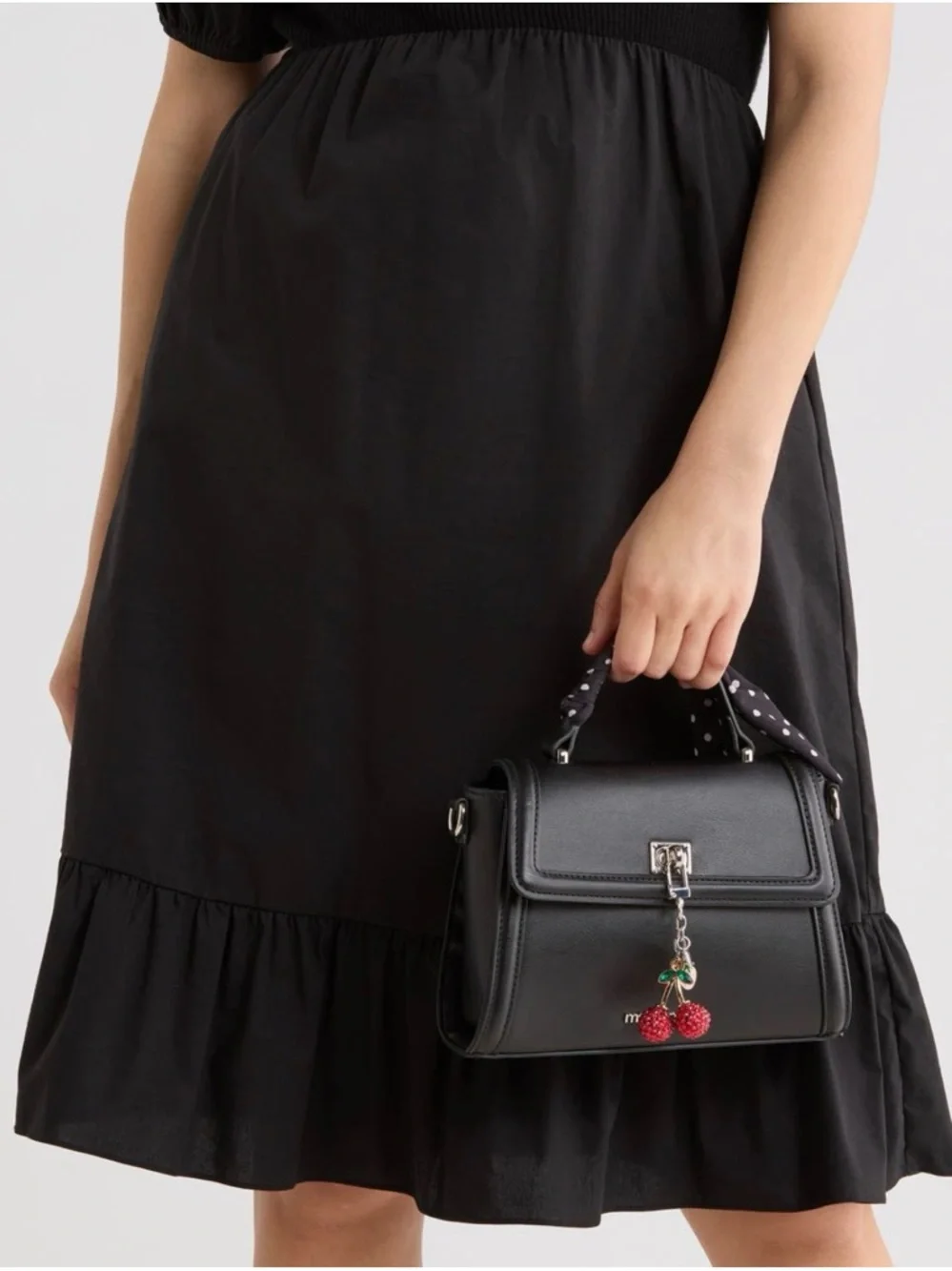 Madden Girl Top-Handle Bag with Cherry Charm